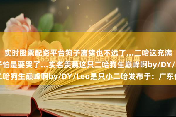 实时股票配资平台狗子离猪也不远了...二哈这充满智慧和挑衅的眼神孙子怕是要哭了...实名羡慕这只二哈狗生巅峰啊by/DY/Leo是只小二哈发布于：广东省